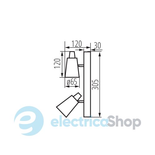 Спотовий світильник Kanlux SEMPRA EL-2I B-SR 33093