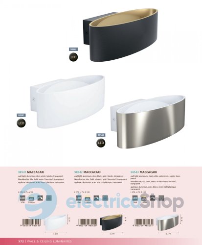 Настінний світильник Eglo MACCACARI 98542 LED