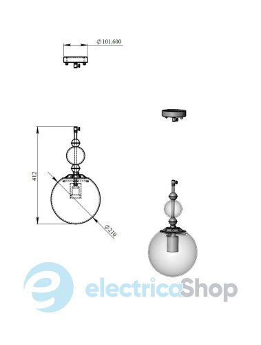 Подвесной светильник PikArt FJ Glass Balls 23689-2