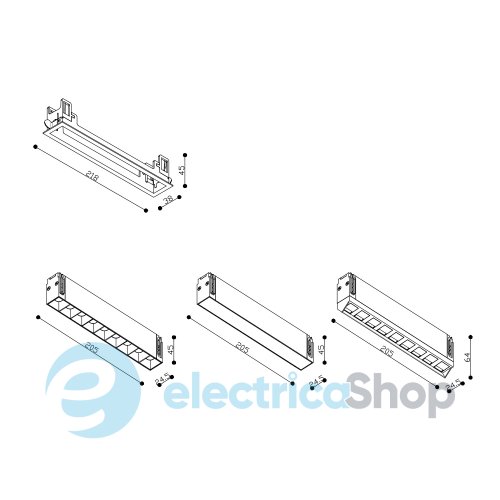 Світильник вбудований LTX VARIO WALL WASHER 218 LED 14W 4000К (01.2185.14.940.BK)