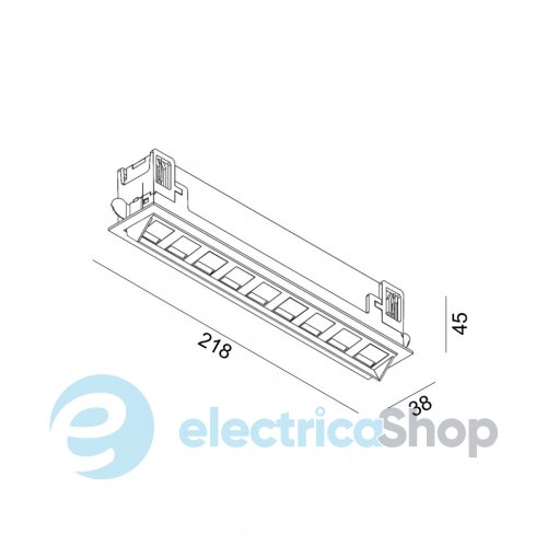 Світильник вбудований LTX VARIO WALL WASHER 218 LED 10W 4000К (01.2185.10.940.BK)