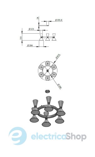 Люстра PikArt Dualight OV 25352-3