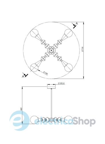 Люстра PikArt Dome V4 horizontal (24893-7)
