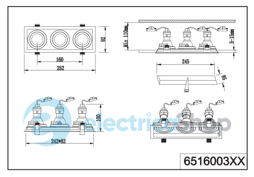 Точковий світильник TRIO KENAI 651600332