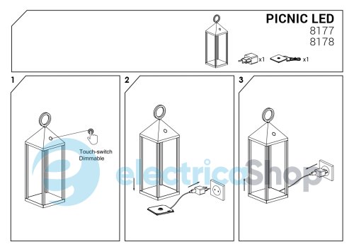 Вуличний світильник Nowodvorski PICNIC LED GRAPHITE 8177