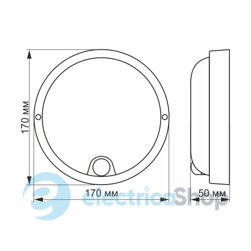 LED светильник з датчиком ІК IP54 круглый VIDEX 12W 5000K сенсорный белый