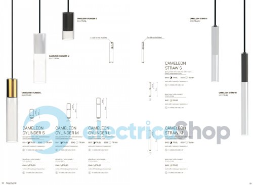 Плафон Nowodvorski CAMELEON CYLINDER M TR/WH 8542