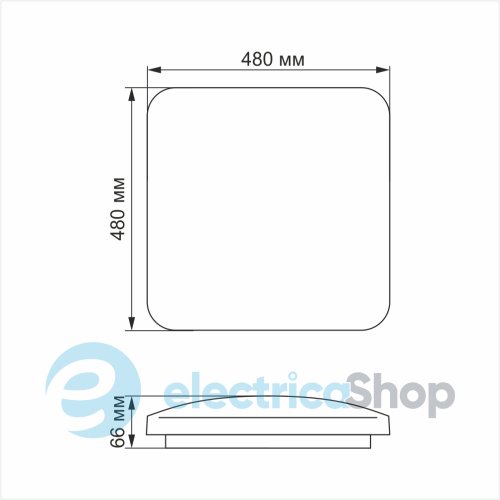 LED светильник настенно-потолочный квадрат VIDEX 48W 4100K Матовий