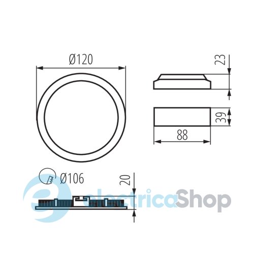 Світильник точковий Kanlux ROUNDA V2LED6W-NW-W 28937 downlight