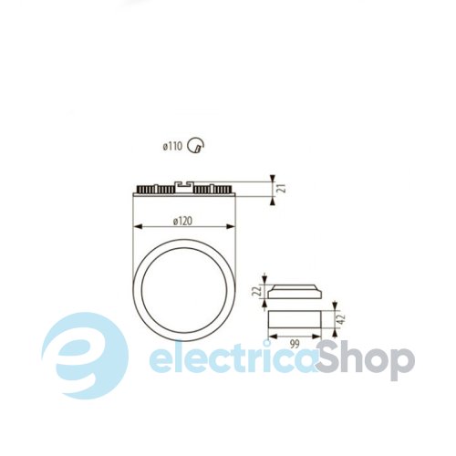 Світильник точковий Kanlux ROUNDA N LED6W-NW-W 25831 downlight