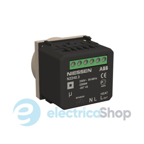 Терморегулятор для теплого пола с датчиком, 2 мод. N2240.3 CV, Zenit цвет шампань