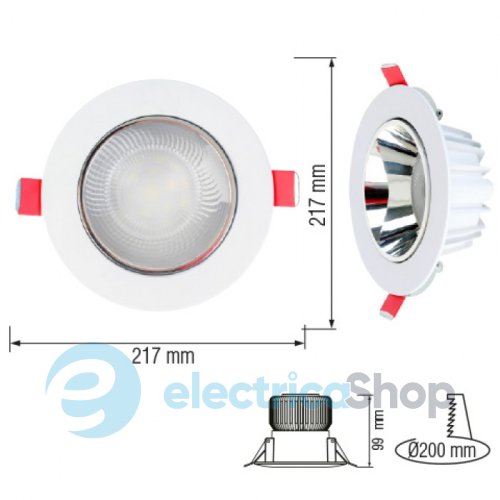 Світильник врізний Horoz LUCIA-40 40W 6400К 016-046-0040-010 LED
