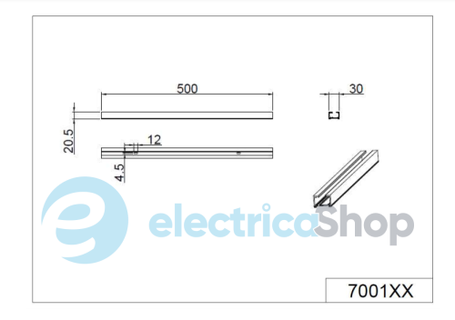 Шинопровід TRIO DUOLINE 700131 двофазний 0,5 м