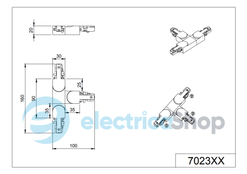 Конектор Т-подібний TRIO DUOLINE 702332 двофазний