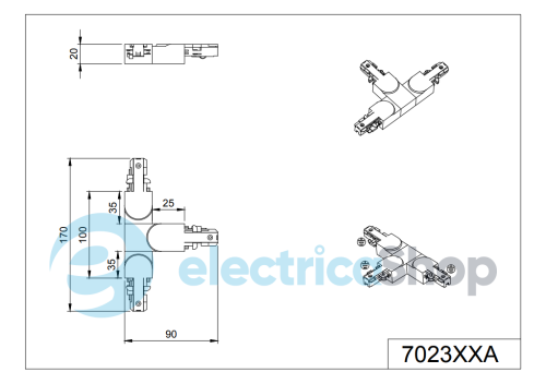 Конектор Т-подібний TRIO DUOLINE 702387A двофазний