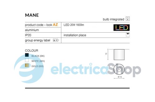 Точечный светильник Azzardo Mane 20W AZ4154