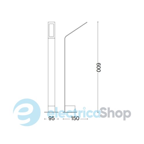 Парковий стовпчик Ideal Lux AGOS PT SMALL 3000K 254388