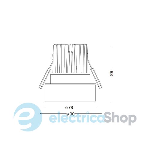 Точковий світильник Ideal Lux SKA FROSTED 3000K 255286