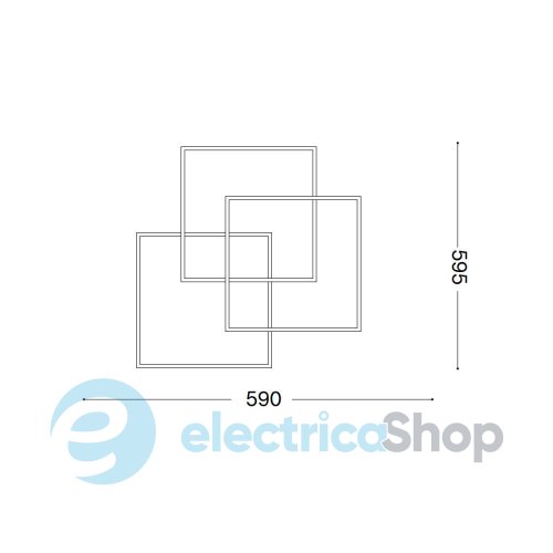 Настінно-стельовий світильник Ideal Lux FRAME PL 270678
