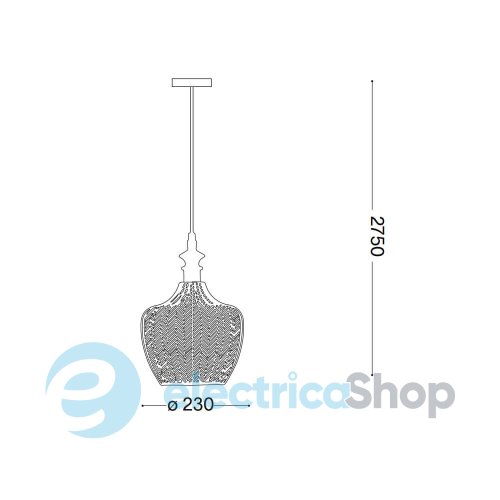 Підвісний світильник Ideal Lux LORD SP1 TRASPARENTE 263632
