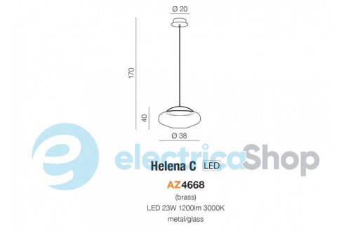 Підвісний світильник AZzardo Helena C AZ4668 LED