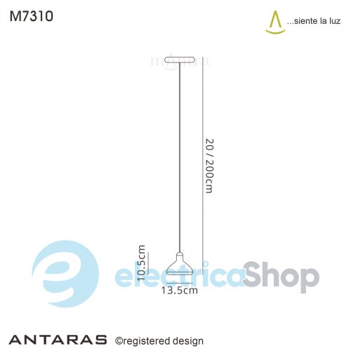 Подвесной светильник Mantra ANTARAS 1 LIGHT PENDANT 8W LED 7310