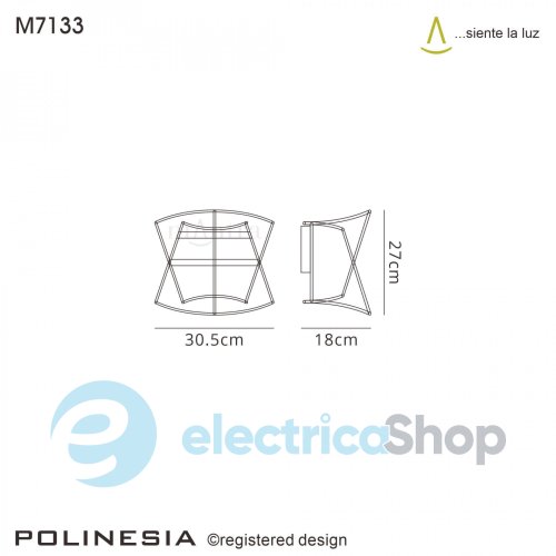 Вуличний світильник Mantra POLINESIA WALL LAMP 1 LIGHT 7133