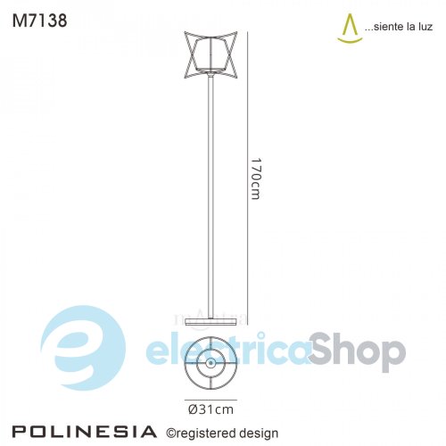 Торшер Mantra POLINESIA FLOOR LAMP 1 LIGHT 7138