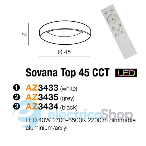 Стельовий світильник Azzardo Sovana AZ3433 TOP 45 CCT White