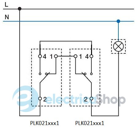 Переключатель проходной 1-кл. PLANK Nordic/Classic PLK0211031 Белый
