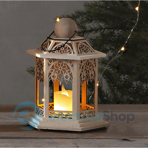 Украшение новогоднее EGLO "Фонарь кружево" STAR TRADING 270-37 Lantern Lace
