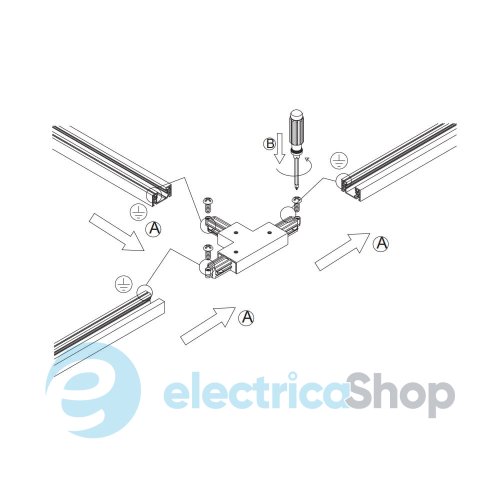Т-з'єднання 1 фаза Nordlux LINK T-CONNECTOR RIGHT 86059901