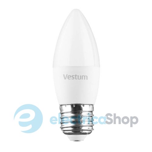 Лампа LED Vestum C37 6W 3000K 220V E27 1-VS-1302