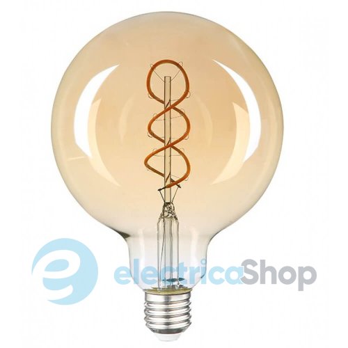 Лампа LED Vestum филамент "винтаж" golden twist G125 Е27 6Вт 220V 2500К 1-VS-2603