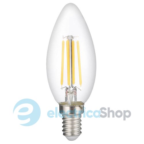 Лампа LED Vestum филамент С35 Е14 5Вт 220V 4100К 1-VS-2309