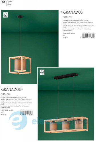 Подвесной светильник Eglo GRANADOS 390108