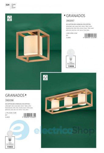 Стельовий світильник Eglo GRANADOS 390097