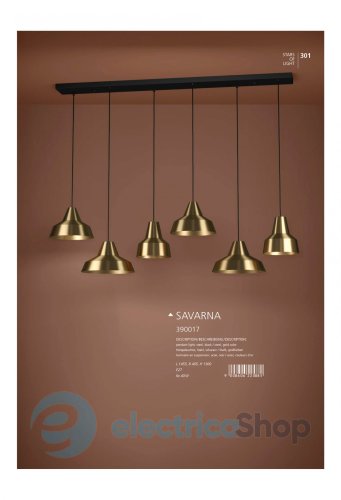 Підвісний світильник Eglo SAVARNA 390017