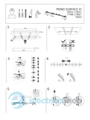 Светильник-спот Nowodvorski MONO VI SURFACE 7693