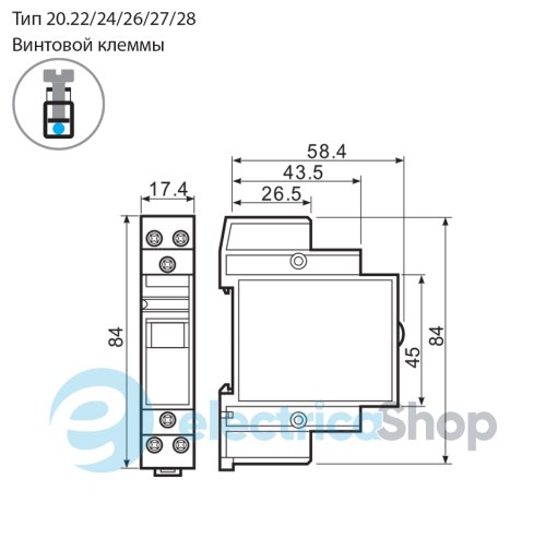 Реле импульсное Finder 2NO; 16A; 24В AC; AgNi; эл.мех.; кн.тест + мех.индикатор; DIN
