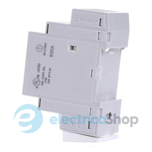 Контактор 2NO+2NC 25A 24В AC/DC AgNi мех.индикатор + LED; защита кат., DIN, 35мм