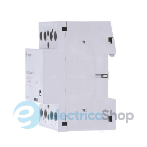 Контактор 2NO+2NC 40A 12В AC/DC AgSnO2 мех.индикатор; защита кат., DIN, 53.5мм