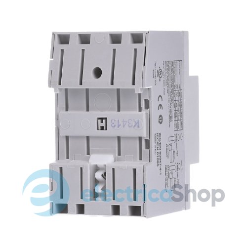 Контактор 2NO+2NC 63A 12В AC/DC AgSnO2 мех.индикатор; защита кат., DIN, 53.5мм