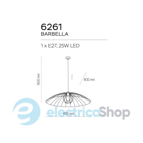 Подвесной светильник TK-Lighting BARBELLA 6261