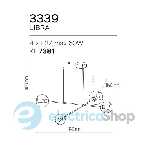 Підвісний світильник TK-Lighting LIBRA 4 3339
