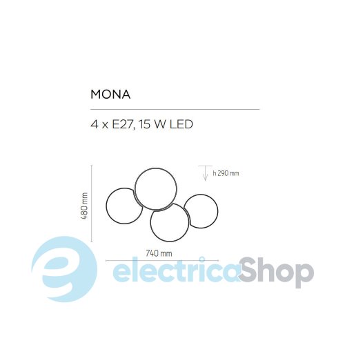 Люстра TK-Lighting 4184 MONA 4