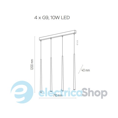 Підвісний світильник TK-Lighting PIANO 4 6422