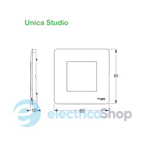 Рамка 1-постовая, UNICA STUDIO COLOR зеленое яблоко/белый