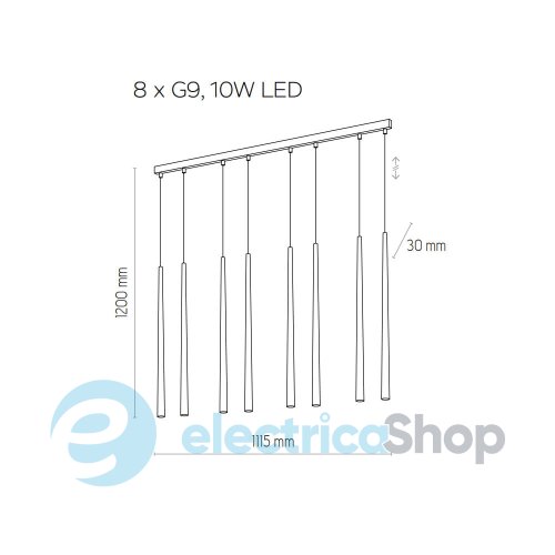 Подвесной светильник TK-Lighting PIANO 8 6415