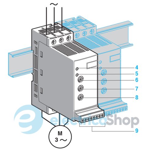 Пристрої плавного пуску та гальмування електродвигуна  Schneider Electric ATS01N209QN ATS01 9A 400В